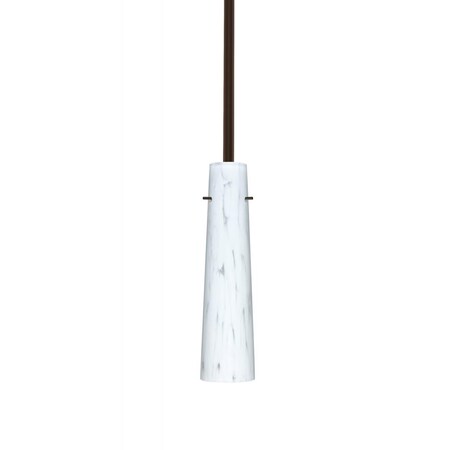 Besa Lighting Besa Camino Stem Pendant Bronze Carrera 1x40W Halogen 1TT-567419-HAL-BR